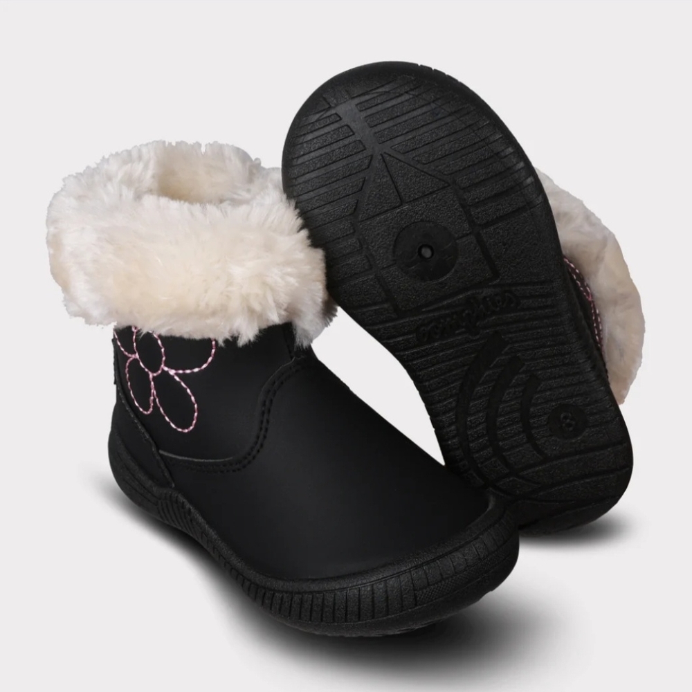 NWB Oomphies Winnie Girls Zip-Up Boot Black (Size: 5c, 6c)